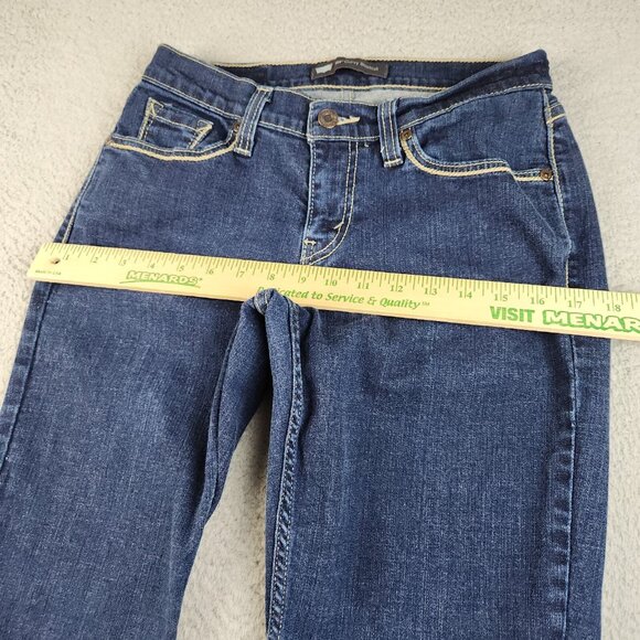 Levis Jeans Women 29 (26x31) Blue Curvy Bootcut 529 Stretch Dark Low Rise Ladies - Picture 4 of 10